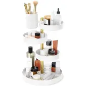SmartaSaker Pirouette badkameropberger 23x23x35cm Polyester wit/goud 1015097-524