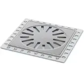 Aquaberg kunststof renovatieput m. RVS rooster 146x146mm inbouwhoogte 5mm RVS hoogglans