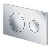 Viega Sanitair installatiemateriaal, forkromet kunststof 2-skylsteknik betjeningsplade beregnet für Prevista Dry WC-Elementer. H: 1