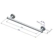 Plieger handdoekbeugel magnetisch 430mm brushed