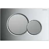 Geberit Sigma 01 bedieningsplaat tweeknops frontbediening Chroom-Mat Chroom