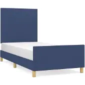 vidaXL Bedframe zonder matras, blauw, 80x200 cm, stof