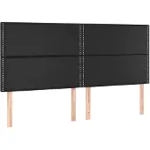 vidaXL Hoofdbord zwart 180x5x118/128 cm kunstleer