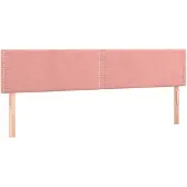 vidaXL Hoofdborden 180x5x78/88 cm fluweel roze
