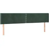 vidaXL Hoofdbord met randen 183x16x78/88 cm fluweel donkergroen