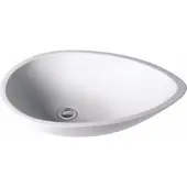 Boss & Wessing Waskom opbouw crosstone solid surface 57x41x14 cm mat wit