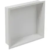 Plieger Inbox Inbouwnis - Met Flens - RVS - 30x30x7.5cm - Wit