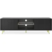 Selsey TV-Meubel Giulia | Design hout zwart 135x43x32 cm tv-meubels | NADUVI