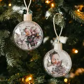 Yoursurprise Transparante kerstbal bedrukken (2 stuks)