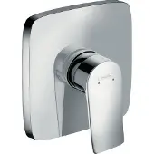 Hansgrohe metris eengreeps douchemengkraan afbouwdeel square, chroom
