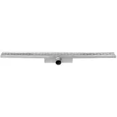 Easy drain Compact 30 douchegoot RVS met enkele plaat RVS waterslot 30mm 80cm inbouw diepte 63mm met zijuitloop BMCOM80030