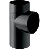 Geberit afbuigstuk, 88,5°, PE, diameter 75/50 mm, T-stuk, voor afvoerleidingen, zwart, 1 stuk.