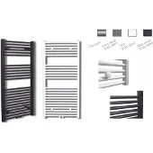 Sanicare design handdoekradiator 45x120cm midden aansluiting zwart mat