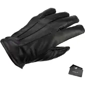 Swift classic fleece lined zwart leren handschoenen