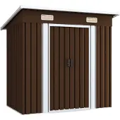 vidaXL Tuinberging 194x121x181 cm staal bruin