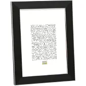 Deknudt Zwarte fotokader met rand in zilver 30x30 S41VK2