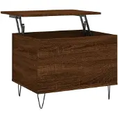 vidaXL Salontafel 60x44,5x45 cm bewerkt hout bruin eikenkleur