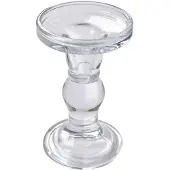 Clayre & Eef Kandelaar Ø 8x14 cm Transparant Glas Transparant