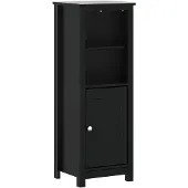 vidaXL Badkamerkast BERG 40x34x110 cm massief grenenhout zwart