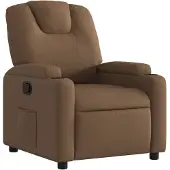 vidaXL Fauteuil verstelbaar stof bruin