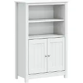 vidaXL Badkamerkast BERG 69,5x34x110 cm massief grenenhout wit