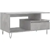 vidaXL Salontafel 90x49x45 cm bewerkt hout betongrijs