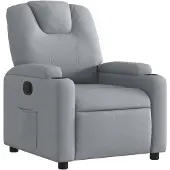 vidaXL Fauteuil verstelbaar stof lichtgrijs
