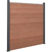 vidaXL Schuttingpaneelset 180x186 cm HKC bruin