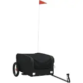 vidaXL Fietstrailer 30 kg ijzer zwart
