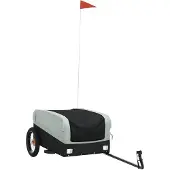vidaXL - Fietstrailer - 30 - kg - ijzer - zwart - en - grijs