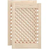 vidaXL Kastdeuren met latwerk 2 st 39,5x61,5 cm massief grenenhout