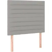 vidaXL Hoofdbord lichtgrijs 90x5x118/128 cm stof