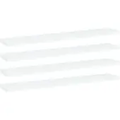 vidaXL Wandschappen 4 st 60x10x1,5 cm bewerkt hout wit