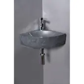 Forzalaqua Turino hoekfontein met kraangat 30x30cm graniet