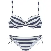 Venice beach Bikini navy / wit