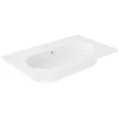 Adema Chaci wastafel - 80x46x14cm - 1 kraangat - keramiek - wit