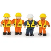 Tidlo Poppenhuispoppetjes - Bouwvakkers - 4dlg.