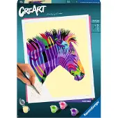 Ravensburger CreArt Zebra - Schilderen op nummer voor volwassenen - Hobbypakket