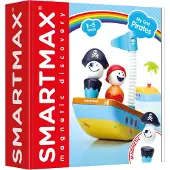Smart Max My First Pirates - Magnetische Piratenset - Bouwset in Metalen Opbergkoffer - Educatief Speelgoed voor Peuters - Vanaf 1 Jaar