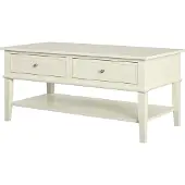 Dorel Home Franklin-Salontafel - 2-laden - Wit MDF