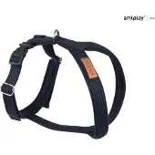 Amiplay Harnas verstelbaar grand soft Cotton zwart maat-XL