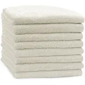 Eleganzzz Badstof Handdoek 100% Katoen 50x100cm - ivory - Set van 8