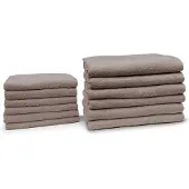 Eleganzzz Badgoedset 100% Katoen - taupe - 12-delig