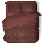 Eleganzzz Dekbedovertrek Flanel Fleece - rose brown 240x200/220cm