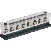 Bep Marine Busbar 8 Studs Zwart,Zilver 650 A
