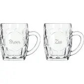 Libbey Gegraveerde Bierpul 55cl Broer-Zus