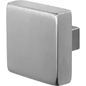 GPF bouwbeslag RVS matgeborsteld vierkante knop 60x60x16 mm draaibaar inclusief krukstift