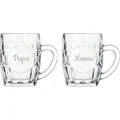 Libbey Gegraveerde Bierpul 55cl Mama & Papa
