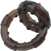 CHISA GK Power - Dual Enhancement - Dubbele Cockring en Ball Stretcher - Rookgrijs