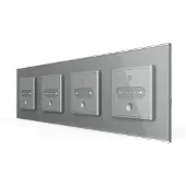 Livolo | Grijs | SR+SR+SR+SR | Slide-Dimmer | Smart Home - Bekijk